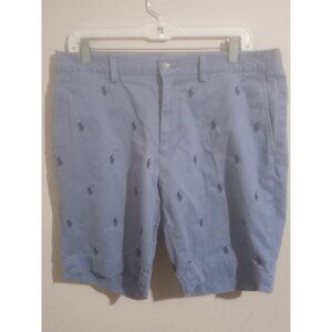 Polo Ralph Lauren Men’s Classic Fit 9' Blue All Over Pony Print Shorts Sz 34